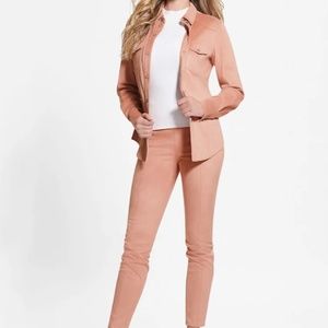 Guess Maya Faux-Suede Pink Leggings